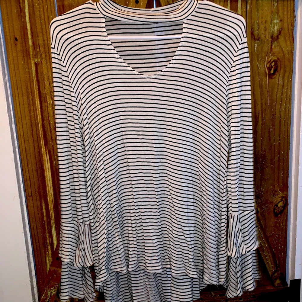 Ruffle Long Sleeve Shirt